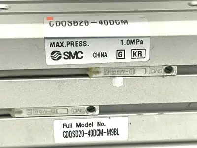 CDQSD20-40DCM-M9BL | SMC  Compact Cylinder 20mm Bore 40mm Stroke 12" Cable Length - Used