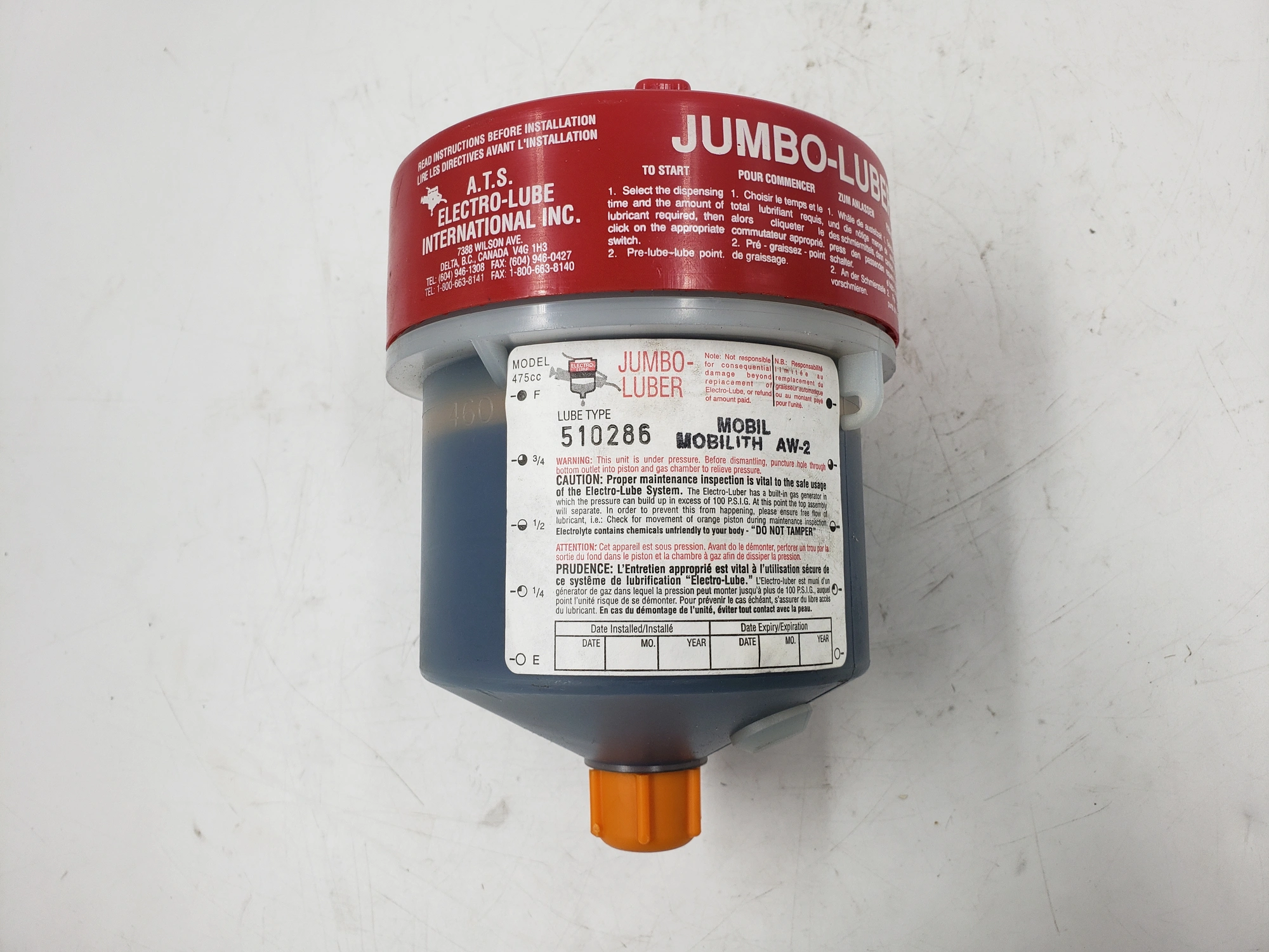 ATS Jumbo Luber Model 475