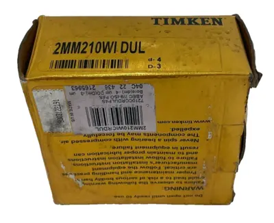 NEW SET OF TIMKEN 2MM210WI DUL SUPER PRECISION BEARINGS