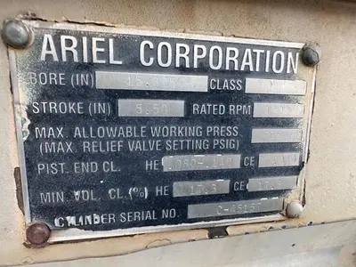Ariel 15.875” x 5.50" Stroke JGD 635# Cylinder SN: C-45157