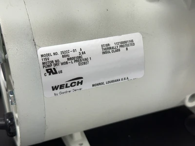 Used Welch 2522B-01 / 2522Z-01 Vacuum Pumps Missouri US | BioLabTek #1295714