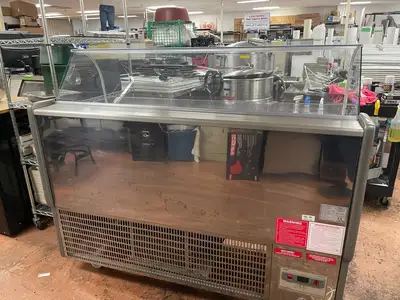 Used Sevel Used 2019 Sevel SLM-8 Gelato Ice Cream Lighted Showcase Display Freezer 220V Display Freezers Illinois US | Falcon Restaurant Supply #1375664