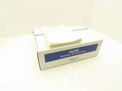 Uline Packing List Envelopes Clear 6 1/2 x 10" Side Loading Label Pouch 1000 ct