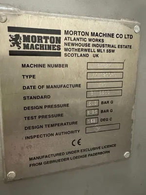 2001 MORTON-LODIGE KFM1200-D Міксер Плужний для сипучих | Perry Equipment (12)