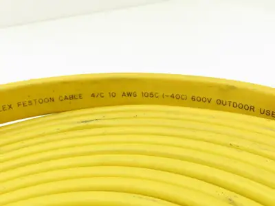 Festoon Cable Outdoor E60362H Multi-Conductor Flat Cable 4 Wire 10AWG 600V 30'