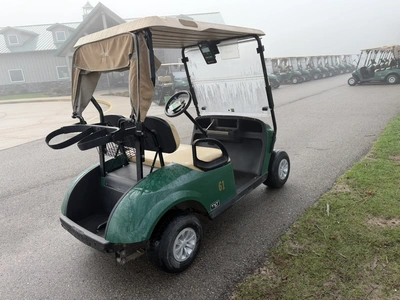 (1) 2019 E-Z-Go EFI golf cart with a Kawasaki gas engine, model 657061G01, includes canopy, fold-dow...