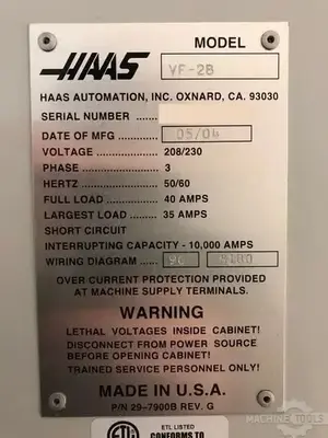 USED 2004 HAAS VF-2B