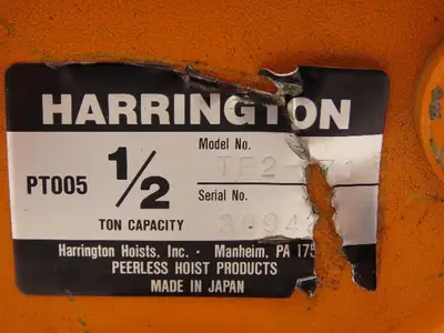Used HARRINGTON _UNKNOWN_ Cranes (Misc) Indiana US | Arrow Industrial #1366945