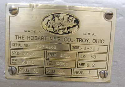 USED Hobart NUMBER: