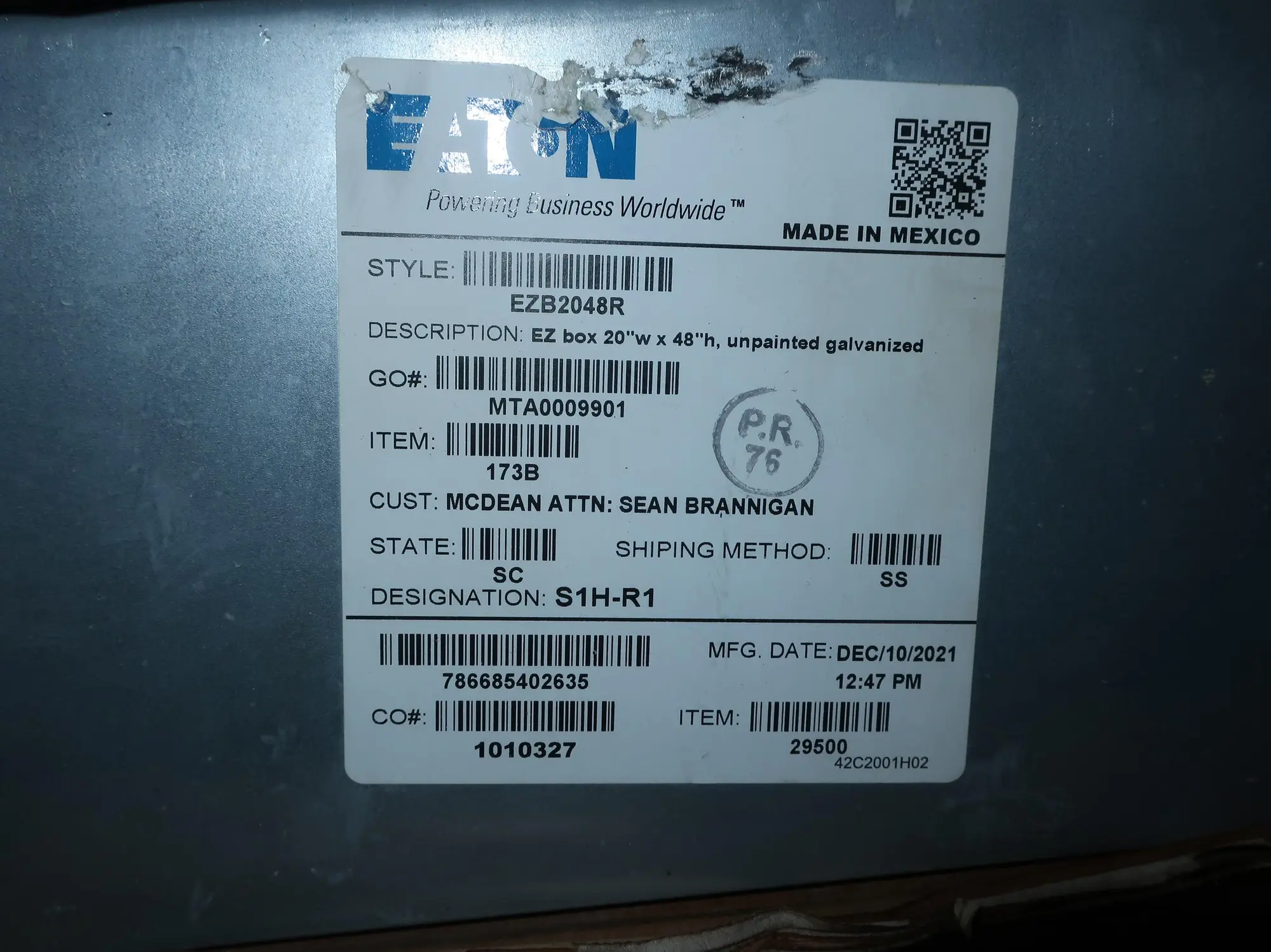 PALLET OF ASSORTED EATON SWITCHBOARD PANELS