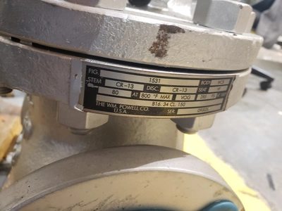 Powell 3” Class 150 Control Valve