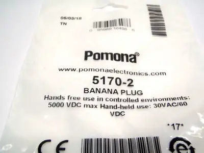 New | in-Stock POMONA RED BANANA PLUG 15A CRIMP/ SOLDER 30VAC/60VDC Connector Accessories | Maverick Industrial Sales #1107786