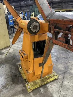 2500 LBS X 12" COOPER WEYMOUTH DOUBLE END PULL-OFF COIL REEL UNCOILER: STOCK #22618