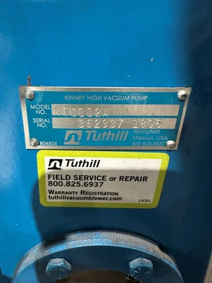 KINNEY / TUTHILL KTC112A 7.5HP ROTARY PISTON