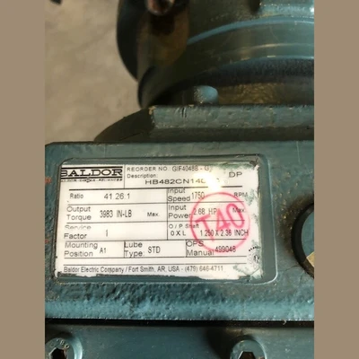 Baldor-Reliance 1.5HP Gearmotor