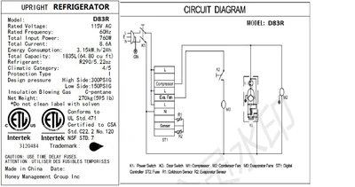 171-0176 3 Door Reach In Stainless Steel Self Contained Cooler