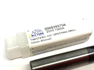 USED M.A. FORD TWISTER® 145° SPOTTING DRILL 10MMX25X70 ALTIMA® EDP: 20647