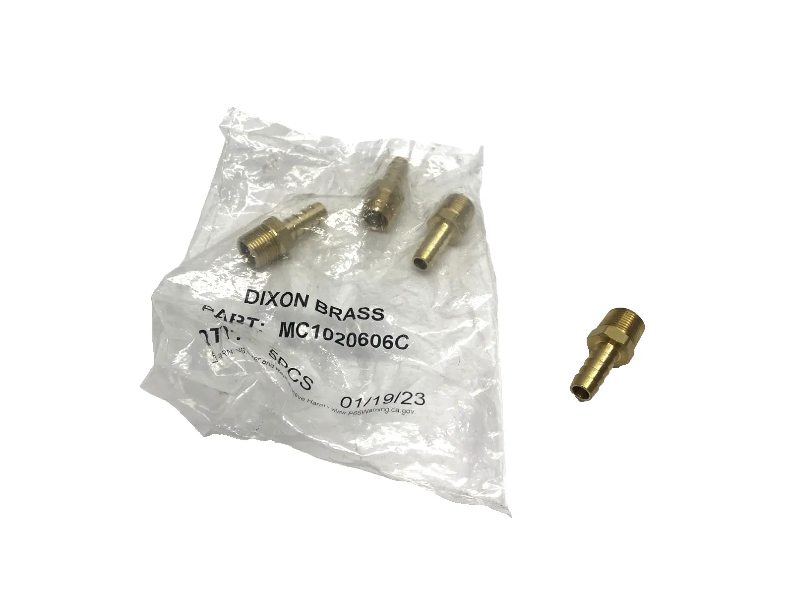 MC1020606C | Dixon  3/8" NPTF x 3/8" Hose Barb Brass Fitting LOT OF 4 - New Other