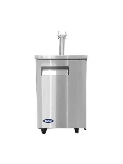 23'' keg cooler S/S w/ dual faucet