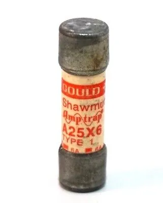 10 NEW GOULD SHAWMUT A25X6 FUSES