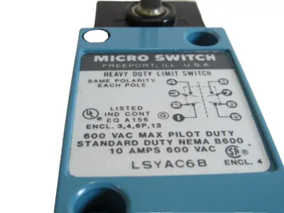 NEW HONEYWELL MICROSWITCH LSYAC6B LIMIT SWITCH