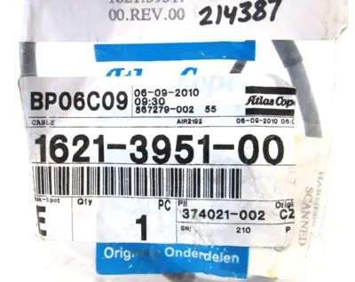 NEW ATLAS COPCO 1621-3951-00 PRESSURE SENSOR CABLE ATLAS COPCO 1621395100