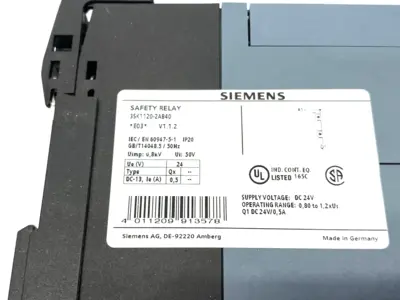 USED SIEMENS SIRIUS ADVANCED BASIC SAFETY RELAY BROKEN TERMINAL