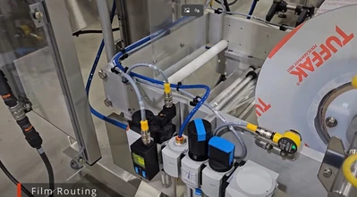 Used AXON, PROMACH EZ300 SHRINK SLEEVER WITH EZ-36-BR HEAT SHRINK TUNNEL Sleeve Wrappers Washington US | The Equipment Butler #1276970