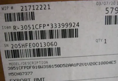 NEW Rosemount 3051 CFP DF010W3S0150D52AA1P2V1V2QC1Q8Q4E5M5CNG7377