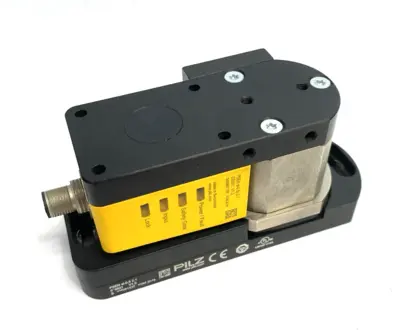 USED PILZ ELECTROMAGNETIC GUARD LOCKING SAFETY SWITCH W/ ACTUATOR PLATE