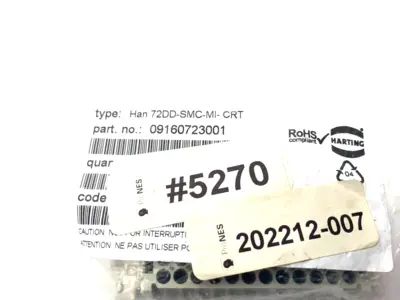 09160723001 | Harting  Crimp Insert Module Han 72DD-SMC-MI-CRT - New
