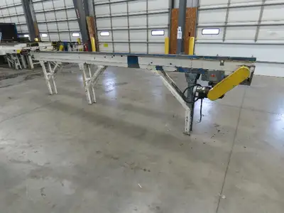 New London Engineering 7.5"x 17' 5" PlastiTrak Plastic Chain Bottle Conveyor 3PH
