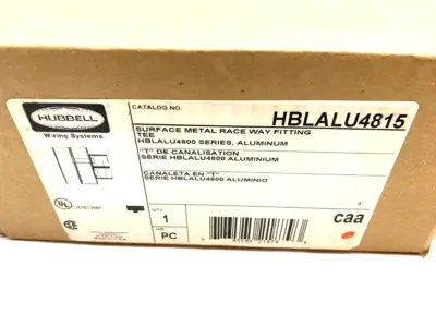 USED HUBBELL METAL RACEWAY TEE FITTING 2-CHANNEL