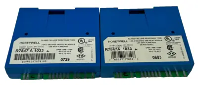 LOT OF 2 USED HONEYWELL R7847-A-1033 RECTIFICATION FLAME AMPLIFIER R7847A1033