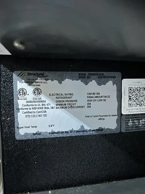 42-0186 Structural Concepts Self-Contained 4' Over/Under Sushi Cooler