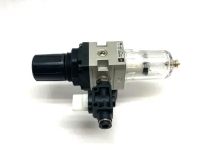 USED SMC MODULAR FILTER REGULATOR W/ GAUGE 0.05~0.85MPA SET PRESS
