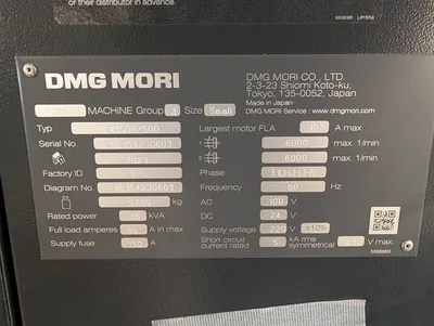 2023 DMG MORI NLX-1500SY/500 CNC LATHE WITH 5-AXIS OR MORE | Machinery Resources International (2)
