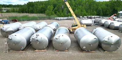Tank, 15,000 Gallon, Vertical, 304L Stainless Steel, ASME, #5991729