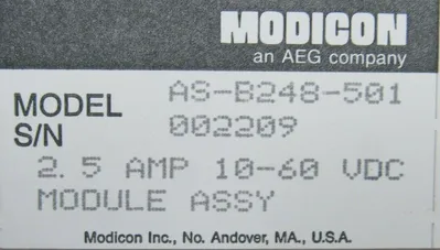 NEW MODICON AS-B248-501 MODULE 2.5A 10-60VDC ASB248501