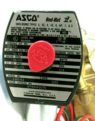 NEW ASCO EF8344G070 SOLENOID VALVE 110/120 50/60