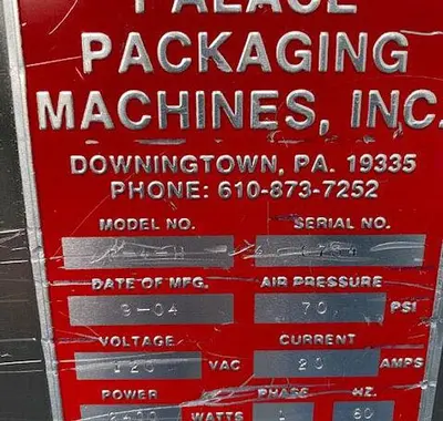 USED 2004 PALACE PACKAGING – ALL-FILL INC., EXTON PA MODEL P