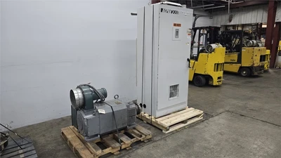 400 HP AC Motor and Yaskawa AC Drive A1000 w/ Cabinet