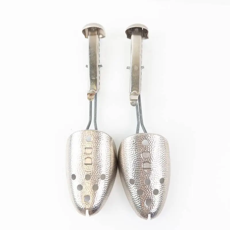 Vintage Metal Foot Guards Pair - Perforated Shields with Straps (Industrial Safety)