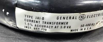 GE JAI-0 Current Trans. Ratio 800:5 AMP 1.5% Accuracy At 5.0 VA 4E-35