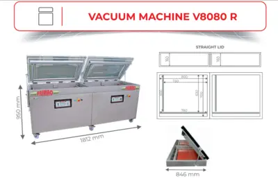 Frimaq Model V8080-R Double Chamber Vacuum Packaging Machine