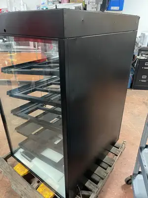 Used Royston Glass Used 38"x52" Royston Glass 2 Door lighted Display Case Merchandiser Cabinet with 5 Shelves 120V Food Displays Illinois US | Falcon Restaurant Supply #1375814