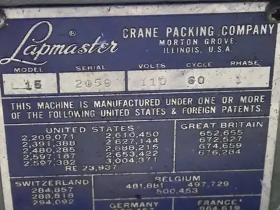 Used LAPMASTER 15 Lappers Ohio US | HGR 24 #902936