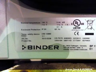 USED BINDER BF-115-UL