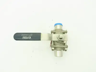 PBM  SPH-G5B-A-A037  316 Stainless Sanitary Ball Valve 1-1/2" Butt Weld 900 PSI
