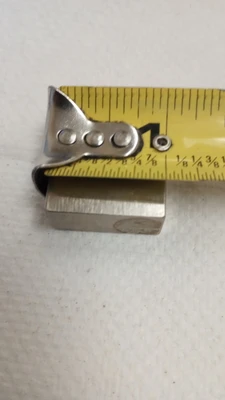 USED Misumi Stopper Block 40HRC 1045 Carbon Steel Counterbored